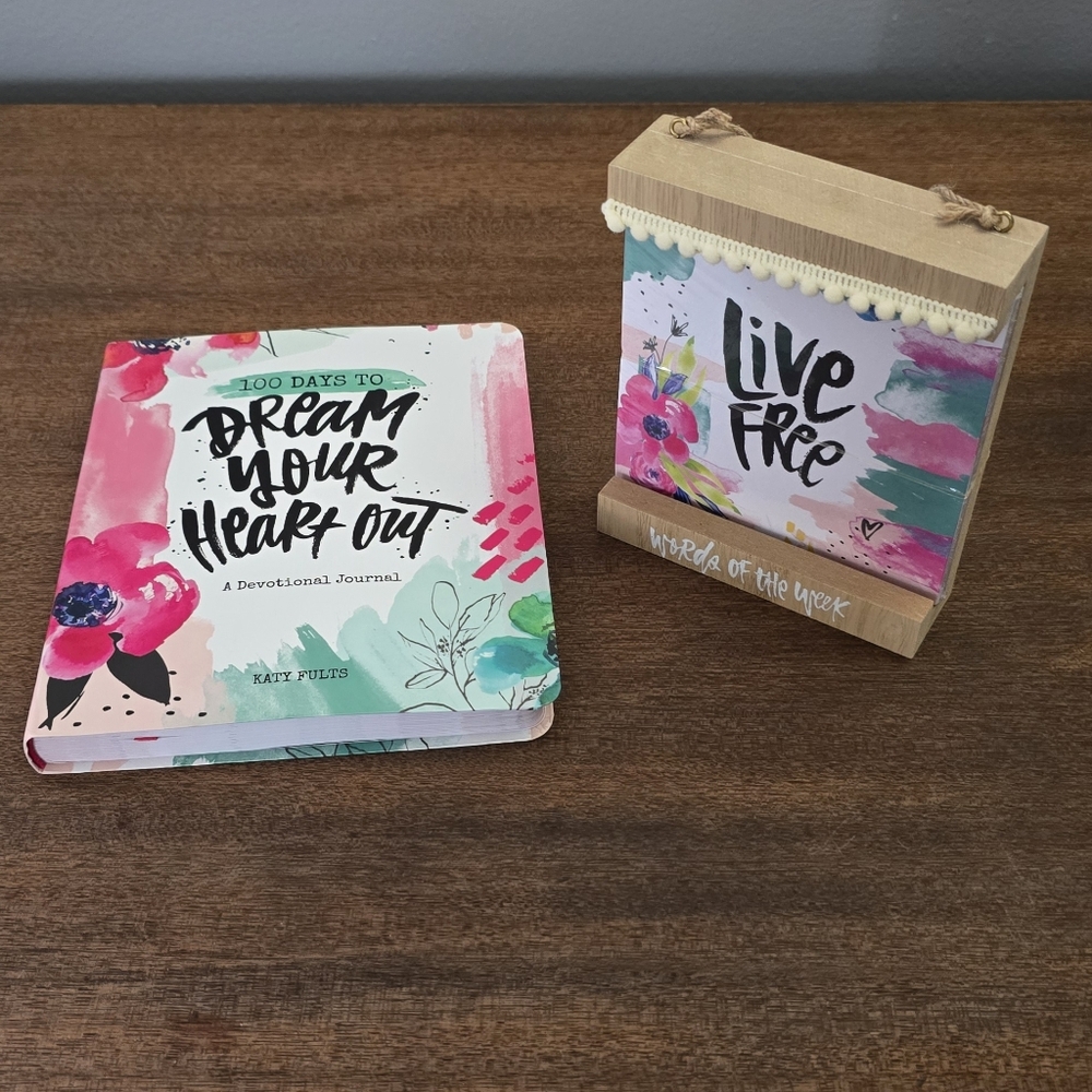 Katy Fults Set - Dream Your Heart Out-Devotional Journal & Words of the Week New
